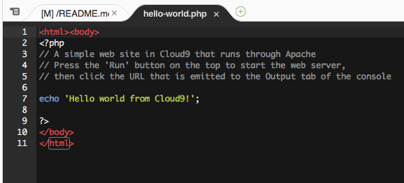 cloud9 (PHP)